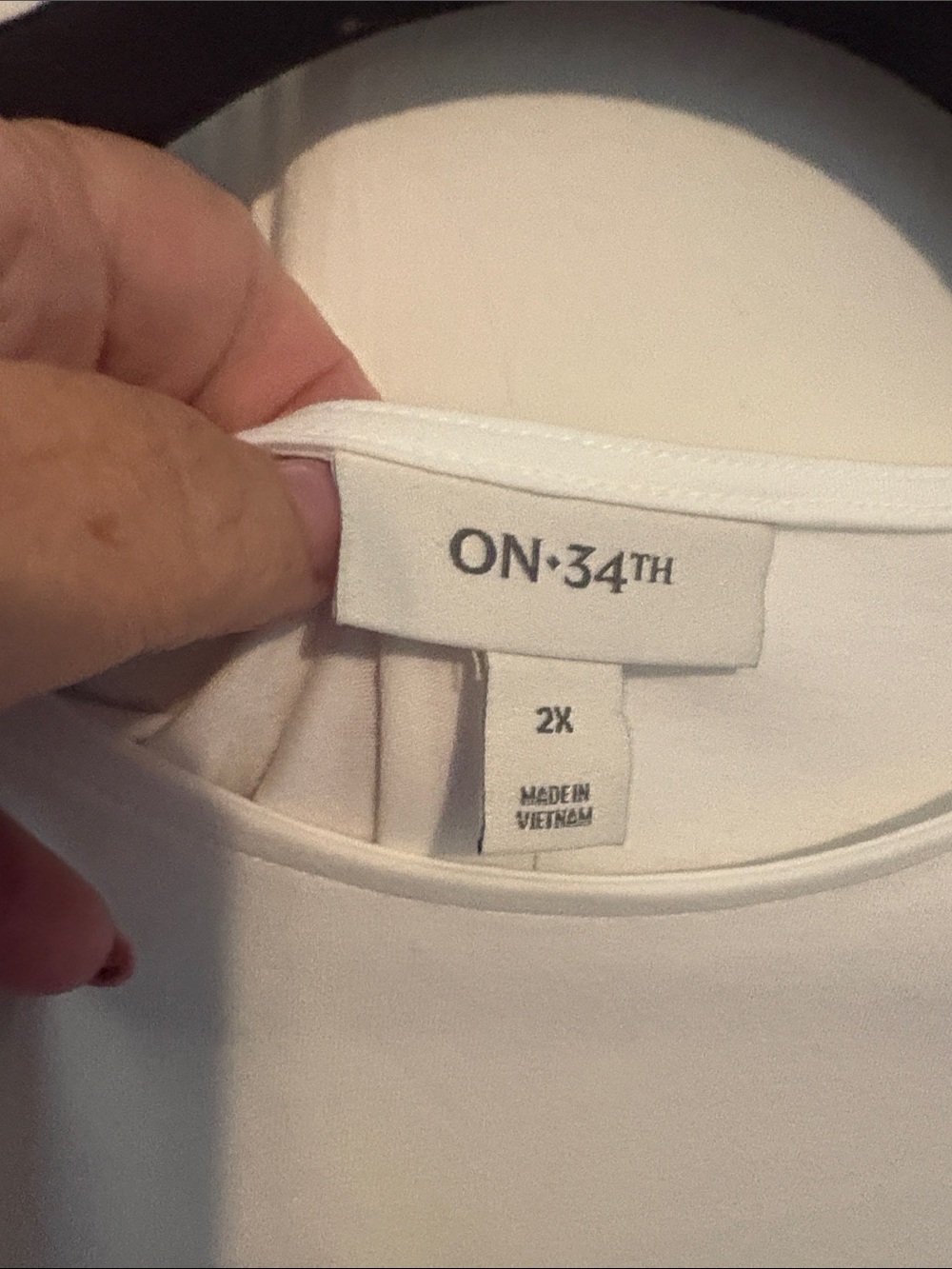 ON-34 White Puff Sleeve Crewneck Tee - Picture 3 of 6
